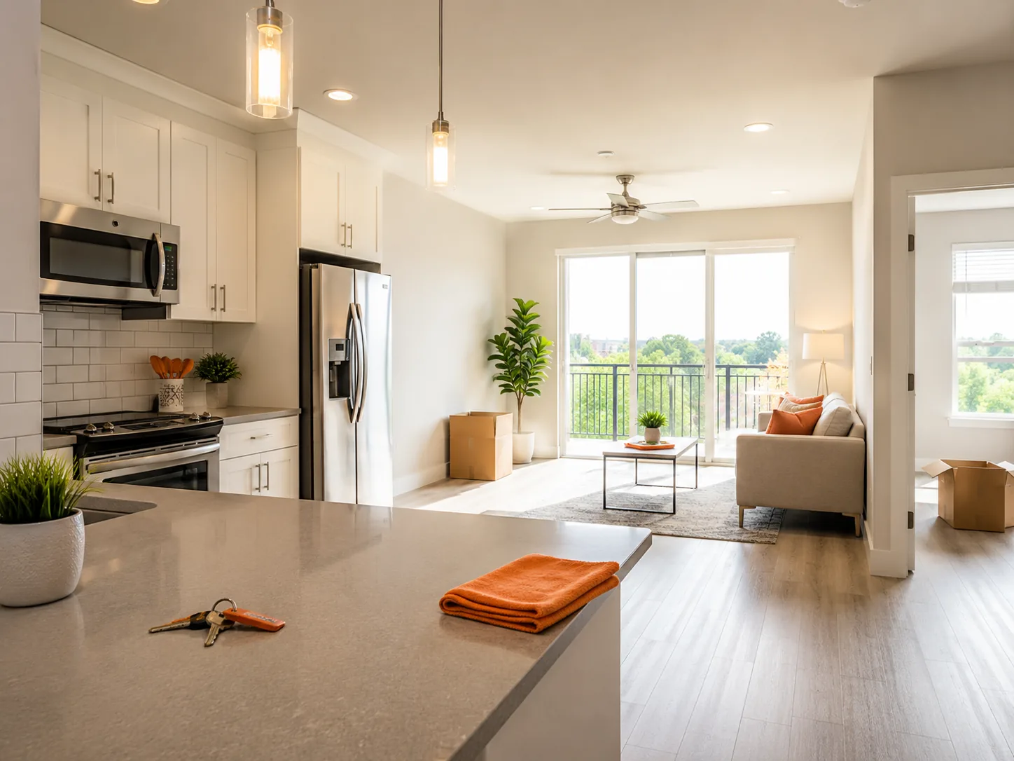 Clean vacant rental unit prepared for a tenant turnover